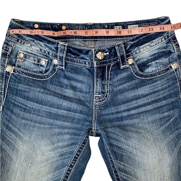 MISS ME Signature Ankle Skinny Bling Pocket Denim Jeans Size 28 - Picture 8 of 14